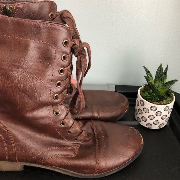 Rampage Shoes - Rampage Brown Laced Boots